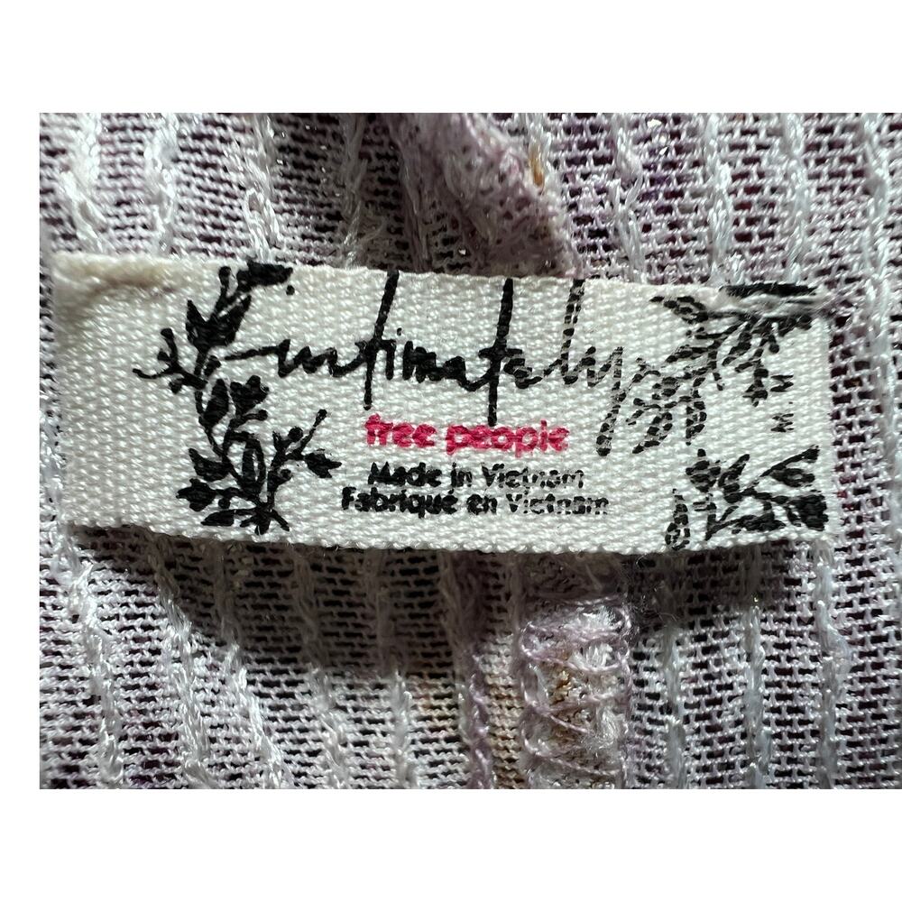 FREE PEOPLE Intimately Top Womens Medium Printed Gold Rush Sequin In Lilac Combo - Picture 5 of 13